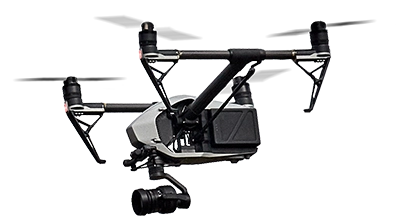 flying DJI inspire 2 drone